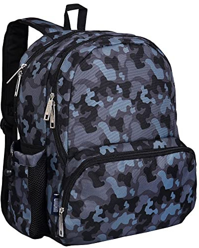 Wildkin 43,2 cm großer Rucksack für Kinder, Schwarz Camouflage, 43,2 cm