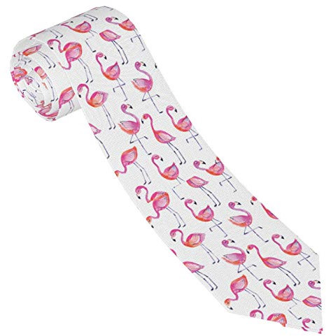 208 Herren Krawatte Ausgefallenes Süßes Flamingo-Aquarell Hochzeitskrawatte Elegante Anzug-Schlips Binder Modernes Schlips Für Abschlussball Geschäftlicher Anlass Konfirmation