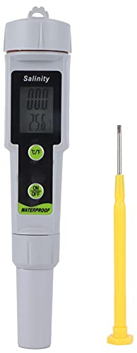Salzgehalt-Messgerät, ABS-Pool-Salztester, PH-Messgerät, Digitaler Stift-Salinitätstester für Meerwasser, Salzwasser, Schwimmbadfischerei, Trinkwasserlabor