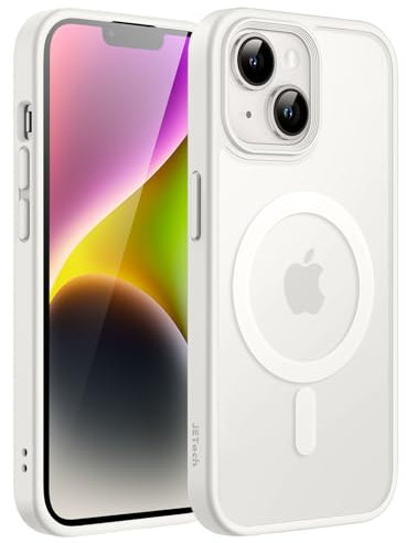 JETech Magnetisch Hülle für iPhone 14 Plus 6,7 Zoll Kompatibel mit MagSafe, Durchscheinende Matt Handyhülle Rückseite Dünn Stoßfest Schutzhülle (Polarstern)