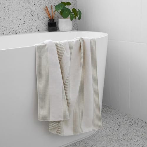 Dock & Bay Badetuch – für Zuhause – schnell trocknend, super saugfähig – inklusive Tasche – Kokosnusscreme, Größe XL (180 x 90 cm)