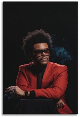 DATOZA The Weeknd Pose Poster Dekorative Malerei Leinwand Wandkunst Wohnzimmer Poster Schlafzimmer Malerei,Wandkunst Bilddruck Moderne Familienzimmer Dekor 12x18inch(30x45cm)