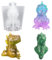 DeryArcle Epoxidharz Formen Dinosaurier, Gießform Tiere Klein, Harzform Silikonform Ornamente 3D Dinosaur Resin Mold für DIY Kerze Seife Anhänger Handwerk Heim Statue Dekor (Typ A)