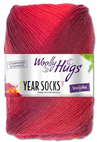Frida's Wollhaus Woolly Hugs 100 g Year Socks Sockenwolle Sockengarn Farbverlauf 17 Farben (16 | Winter)