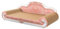 LOVIVER Kratzbrett aus Pappe für Katzen, Katzenspielzeug, vielseitiges, verschleißfestes Kratzsofa aus Pappe für Katzen zum Kratzen der Pfoten, Rosa