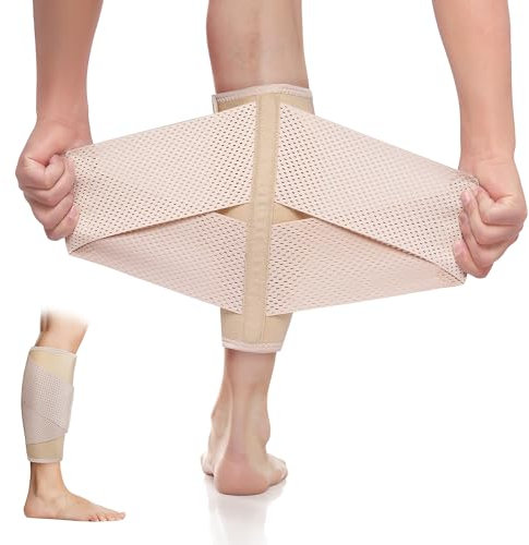 iDonua Attelle de Compression pour Mollet en Gonflement pour Femme, Soutien pour Mollet Réglable en Pression, pour les Varices, Oedème, Muscle du Mollet Déchiré, Endolorissement, Souche, Crampes- L/XL