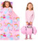 Joiedomi 139×51 cm Schlafmatte für Kinder Schlafsack mit Kissen und Decke–aufrollbare Schlafmatte für den Vorschulbereich–für Jungen und Mädchen, Übernachtung im Alter von 3–7 Jahren (Rosa)