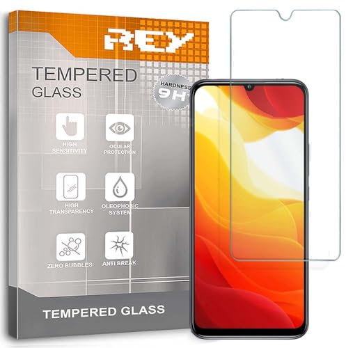 REY 2X Protector de Pantalla para XIAOMI MI 10 Lite 5G - Mi10 Lite - Mi 11i - K40 Pro- K40 Pro+, Cristal Vidrio Templado Premium
