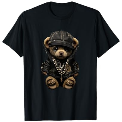 Teddy Fashion Rap Bär Stylisch Hip Hop Lustig T-Shirt