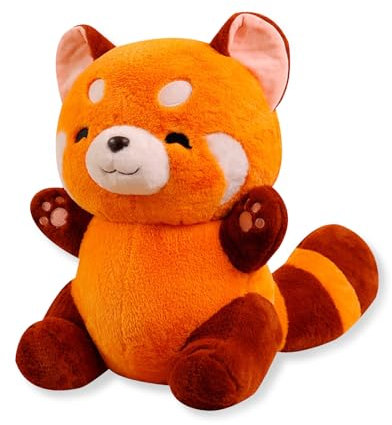Zhlearda Roter Panda Kuscheltier, 23cm Red Panda Plush, Kawaii Roter Panda Kuscheltier, Flauschiger Kuscheltie Roters Panda, Kuschelige Panda Plüsch, Stuffed Animals Geschenk für Junge Mädchen