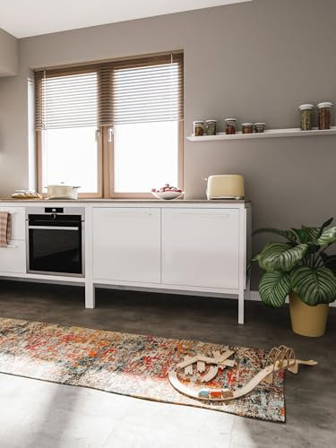 benuta Nest Vintage Teppich Casa - Mehrfarbig 70x240 cm - Teppich für Wohnzimmer, Schlafzimmer und Flur - Pflegeleicht - Fußbodenheizung Geeignet