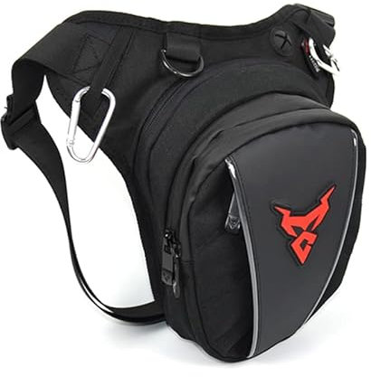 WANGBINGXING Motorrad Beintasche wasserdichte Motorradtasche Outdoor Casual Taille Tasche Motorrad Tasche Bein(Red)