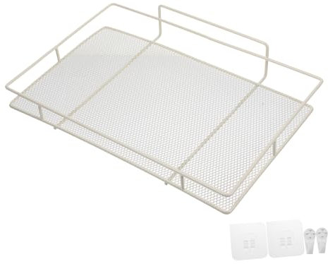 MUSISALY Wandregal Für Router Und Kabelboxen Wandmontiertes Bohrfreies Aufbewahrungsregal Cremefarben Praktisch Stabil Und Minimalistisches Design Für Kameras Und Kleinteile