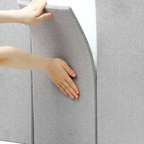 YSZBD Acolchado Pared Cama NiñOs Adhesivo、Panel De Pared Adhesivo Acolchado、Panel Acolchado para Pared、Cabecero Adhesivo(#Grey)