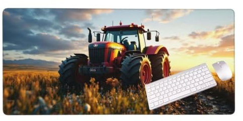 Gaming Tapis de Souris Tracteurs agricoles Tapis Souris XXL 60 x 30 cm, Grand Tapis de Bureau sous Main avec Base en Caoutchouc Antidérapante, Tapis de Souris Gaming, Decoration Maison S-10129
