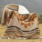 HORIMOTE HOME Aztec Sherpa-Fleece-Überwurfdecke, ultraweich, gemütlich, Sofaüberwürfe für Camping, Outdoor und Garten, Boho-Couch-Dekoration, 152 x 203 cm, Gelbgrün