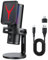 VBESTLIFE Gaming-USB-Mikrofon für PC, Kondensatormikrofon mit Schneller Stummschaltung, Lebendigem RGB-Effekt, Pop-Filter, Stoßfester Halterung, Rauschunterdrückung, für Streaming,