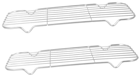 FUNNETOYU 2piezas Rejilla Enfriar Pan Acero Inoxidable Rejilla Asar Pollos Horno Drenaje Aceite