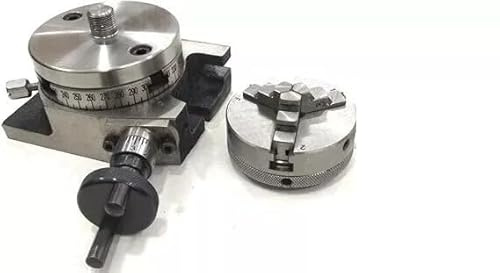 Amz170 Drehtisch mit 3 Backen, 65 mm, selbstzentrierendes Bohrfutter, 14 x 1 und Rückplatte, T-Nut, 7,6 cm