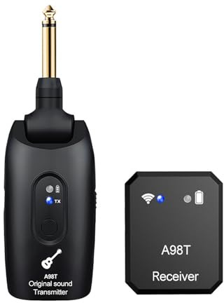 Btuty Wireless In Ear Monitor System, Hochtechnologisches Low-Latency Transmitter und Receiver, Ideal für Studio Live Leistungen, 270° drehbarer Stecker, Kabellos für Gitarren