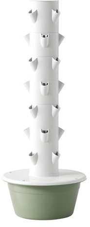 Hydroponics Growing System Vertical Tower, Automated Aeroponics Indoor Tower Garden with LED Grow Lights, Aquaponics Growing Kits Herb Garden 5Layer