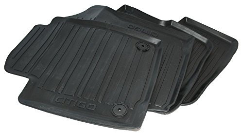 Skoda 1ST061541A Gummi Fußmatten 4X Gummimatten Original Allwettermatten mit Schriftzug (4-Türer)
