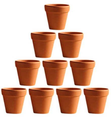 OUNONA 10 mini-pots de fleurs en terre cuite, 3 x 3 cm