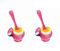 Joie Flamingo Egg Cup and Spoon Set – 2-Piece BPA-Free ABS Plastic Breakfast Holder, Fun Deep Pink Design