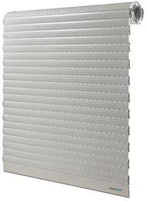 Rollladenpanzer ALU Maxi weiß (54 x 14mm), Maßanfertigung nach Kundenwunschmaß: 132cm Breite x 140cm Höhe - durch smarotech® Deutschland