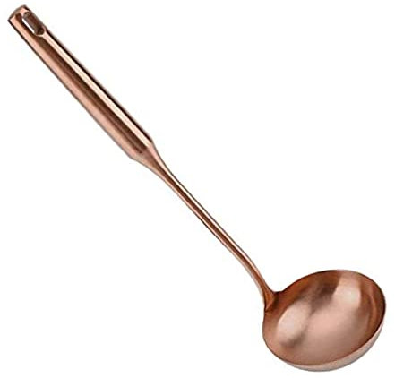 TOPINCN Suppenkelle Edelstahl Suppenkelle Löffel Große Suppenkelle Küche Spatel Turner Kochwerkzeug Komfortable Griff(Rose Gold Soup Ladle)