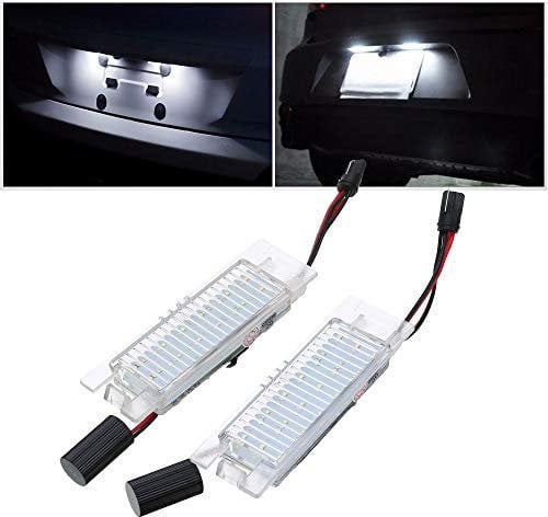 Ricoy 2 x 18 LED Kennzeichenbeleuchtung für Corsa C D Astra H J Insignia 6000K