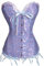 Dreamburn Bustiers Corsets Bridal Lingerie Lace up Satin Boned Corset Women's Gothic Corsets Cinchers Overbust Bodysuit