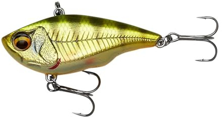 Savage Gear Fett Vibes - Detaillierter lippenloser Köder mit vibrierender Aktion, eingebauter Rassel für Raubfische - Barsch, Hecht, Barsch & Forelle im Süßwasser, Weitwurf Perch 5,1 cm
