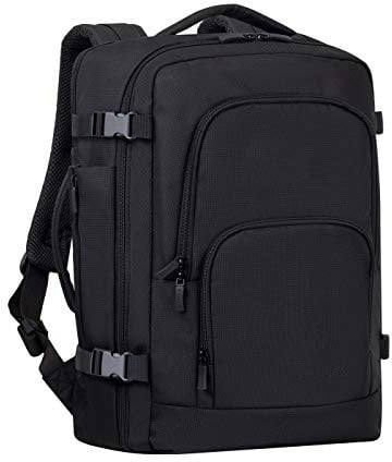 Rivacase 8461 Tegel Laptop-Rucksack 17,3 Zoll, schwarz | 900 g | geräumiges Hauptfach | gepolsterte Schultergurte | wasserabweisendes Polyester