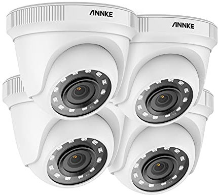 ANNKE 4 Pack 2MP Aussen Überwachungskamera Set, Full HD 1080p Sicherheitskamera für DVR Überwachungssystem Ersatzkamera für DVR Recorder mit Intelligente Dual-Beleuchtung Farb-Nachtsicht