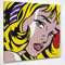 CIQUADRO Mädchen mit dem Haarband Roy Lichtenstein Druck auf Leinwand Rl14, 30 x 30 cm