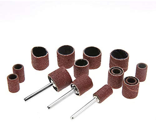 Trommelschleifer Set - 102 Stück Schleiftrommel-Kit Polieren Schleifen Schleiftrommel-Kit Werkzeug mit Pleuel für Rotarys Maschine zum Polieren von Holz Metall Kunststoff