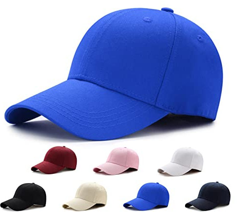 EDOTON Baseball Cap Damen Outdoor Baseballkappe Klassische Verstellbare Planit-Mütze Sport Freizeit Sommercap Sonnenhut Sport Reisen Draußen Kappen Hüte,Schatz Blau