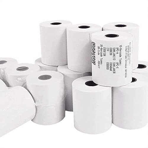 Thermorollen, NefLaca Rollen Thermopapier Kassenrollen passend für EC Cash, ohne Bisphenol A, weiße Farbe (10 Rollen, 80X80X12-80m)
