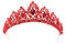 FRCOLOR Kristallbrautstirnband Braut Kristall Tiara Kronen Strasskönigin Kronen Hochzeit Braut Geburtstag Tiaras Rot Strasshochzeit