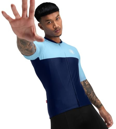 SIROKO - Radtrikot M2 Teide - S - Marineblau/Hellblau