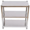 KOLHGNSE Edelstahl Arbeitstisch, Küchentisch 80 x 40cm Arbeitstisch 3 Böden Edelstahltisch Gastronomie Regal 30KG für Speisekammern, Restaurants, Küchen, Großküchen