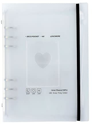 7,6 cm Kpop Photocard Binder Halter Buch, A5 Fotoalbum Kpop Fotokarten Hüllen, durchscheinend gefrostetes Kpop Album Binder Taschen Sammelbuch für Foto-Sammlung