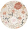 RugVista Cherri, In & Outdoor Teppich, Kurzflor, Rund, ∅ 200 cm, Außenteppich, UV-beständig, Wasserfest, Allergikerfreundlich, Ideal für Balkon, Innenhof Garten und Terrasse, Beige/Rosa