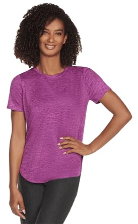 Skechers Damen Godri Swift Tunic Tee T-Shirt, Violet Rays/Hollyhock, XL