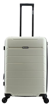 Discovery Unisex Luggage Discovery Koffer Medium Weiß Aluminium 4 Rollen Spinner TSA Schloss Erweitbar