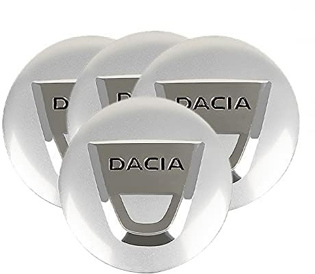 4 Stück Radkappen Aufkleber für Dacia Duster 2010-2017,Rad-Aufkleber Radnabenabdeckung Reifen Felgendeckel Aufkleber Abzeichen Sticker Zubehör