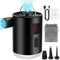 Pompe à Air Électrique Mini Gonfleur Matelas Gonflable 4000mAh Batterie Rechargeable Portable Pompe Electrique avec 3 Buses avec Poignée, Suspendu, Illuminé pour Pneumatique,Piscine Gonflable,Camping