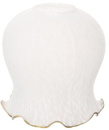Amosfun Abat-Jour En Verre Tulipe Abat-Jour En Forme De Lys Abat-Jour En Verre Soufflé Ampoule De Remplacement Luminaire Pour Lustre Lampes De Table Lampadaire E27