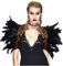 keland Damen Gothic Federkragen Federumhang Federschal Feder Schulter Kragen Umhang Cape (Gold-F)